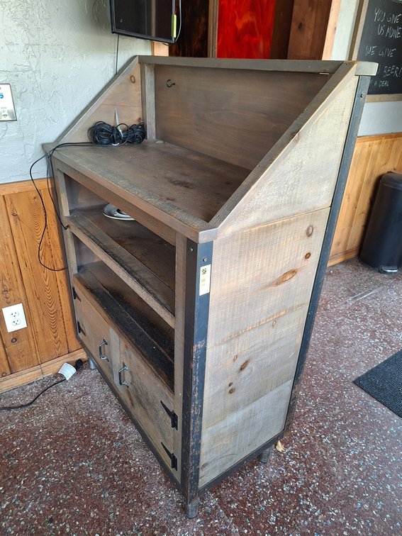 Host Stand on Wheels, 37"x17"x52"