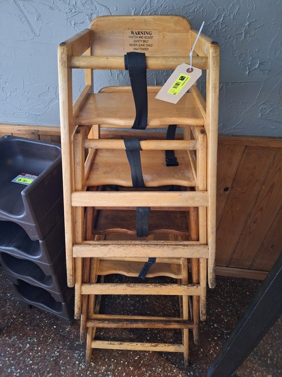 4 Wood High Chairs