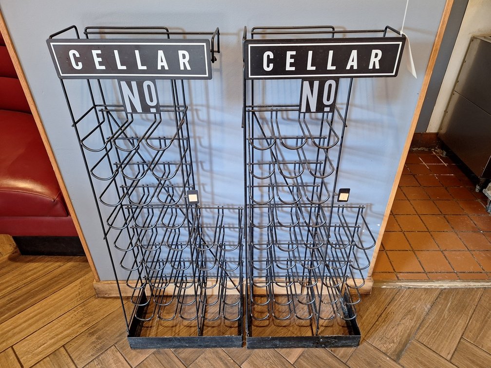 2 Metal Wine Racks, 20"x8"x48"