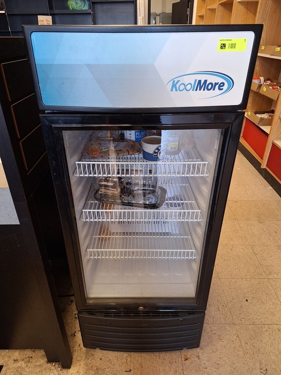 Koolmore Glass Door Retail Cooler, Model:MDR-1D-6C, 22"x22"x53"