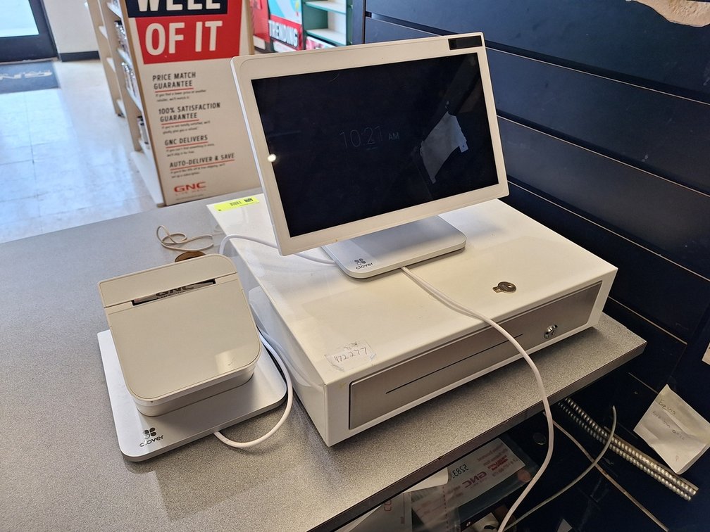 Clover POS System Hardware: Register, 2 Screens, Card Reader, Printer and Related