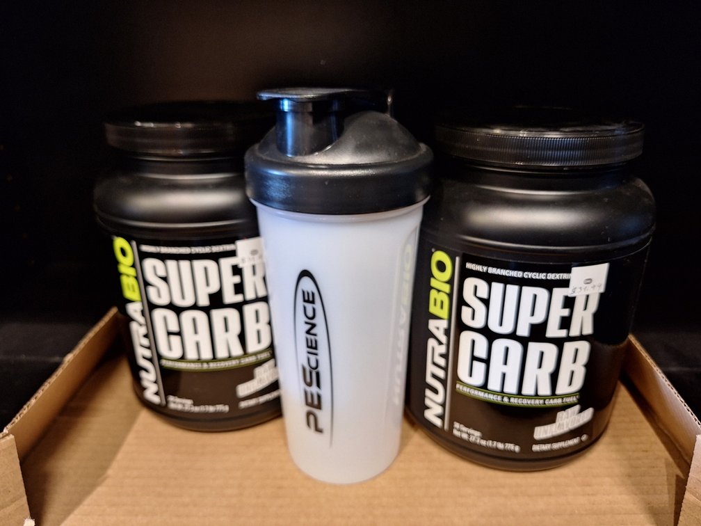 2 Jugs "Super Carb" with Mixing Bottle