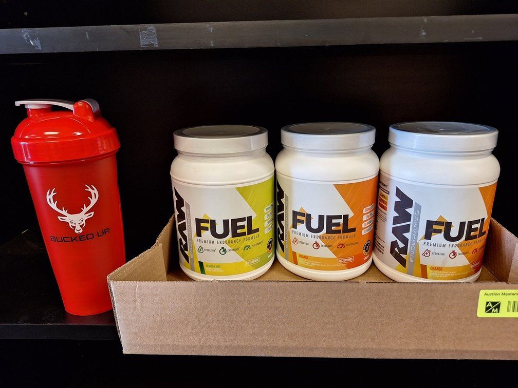 3 Jugs Fuel Supplements and Mixing Bottle