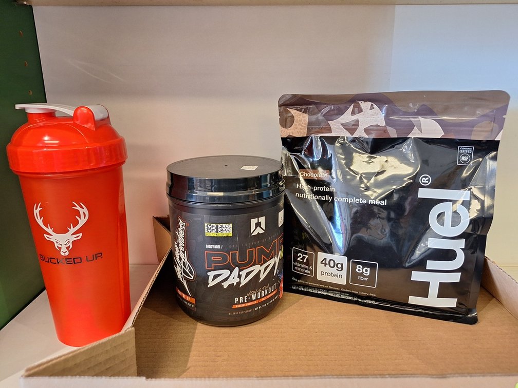 2 Packages Supplements, Mixing Bottle
