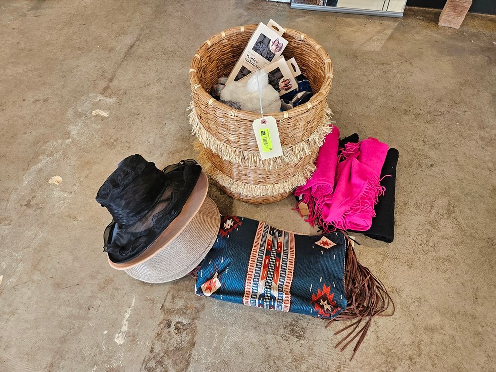 Assorted, Hats, Purse, Basket, More
