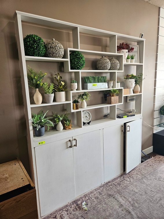 Wood Wall Shelf/Cabinet, 70"x7"x80"