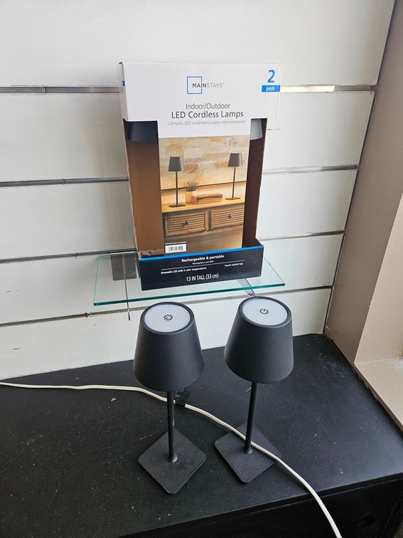 4 Mainstay Indoor/Outdoor LED Cordless Lamps