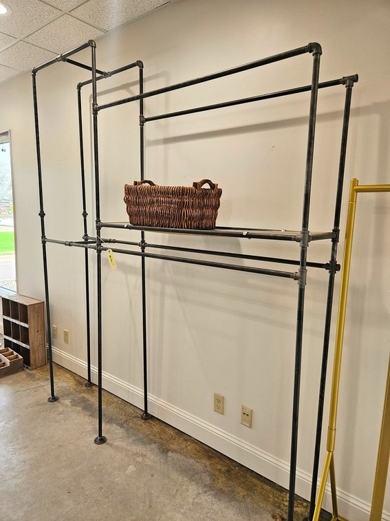 Mertal Pipe Shelf with Related, 79"x14"x94"