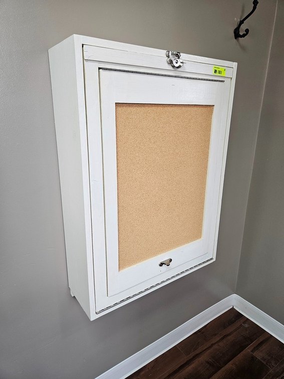 Wall Mounted Murphy Bed Style Table with Shelf, 30"x22" Table