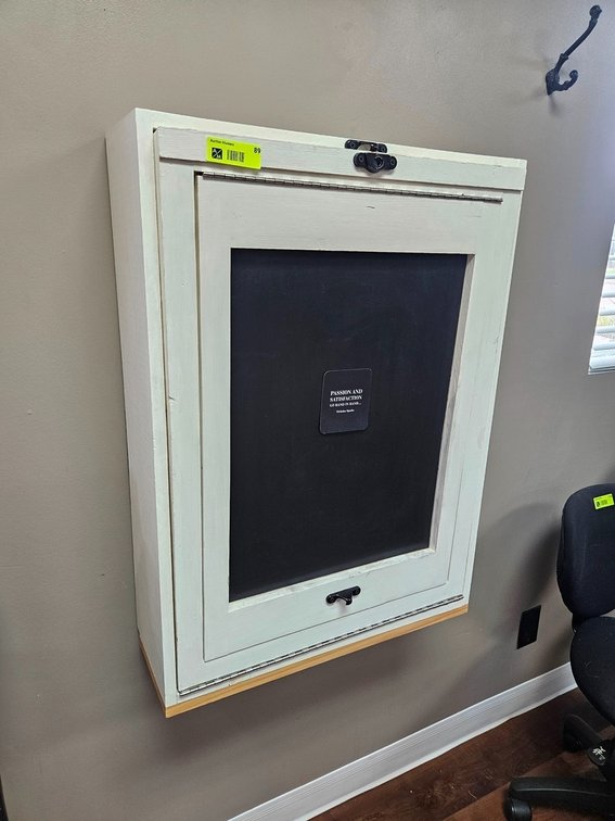 Wall Mounted Murphy Bed Style Table with Shelf, 30"x22" Table