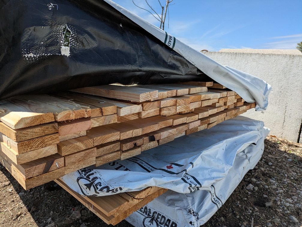 Cedar 1"x3", 8' to 16' Lengths, 1192 Linear Feet