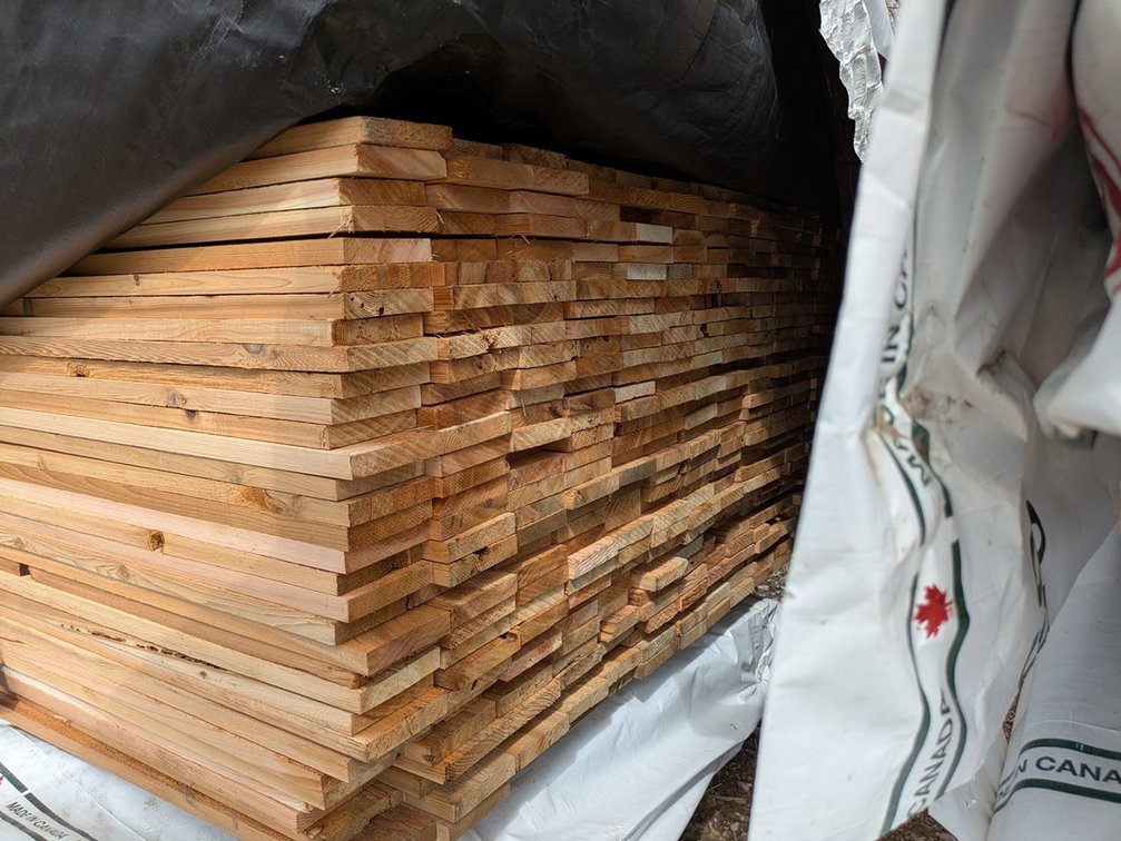 Western Red Cedar 1"x4" Utility S1S2E Grn R/L, 8' to 12' Lengths, 3812 Linear Feet