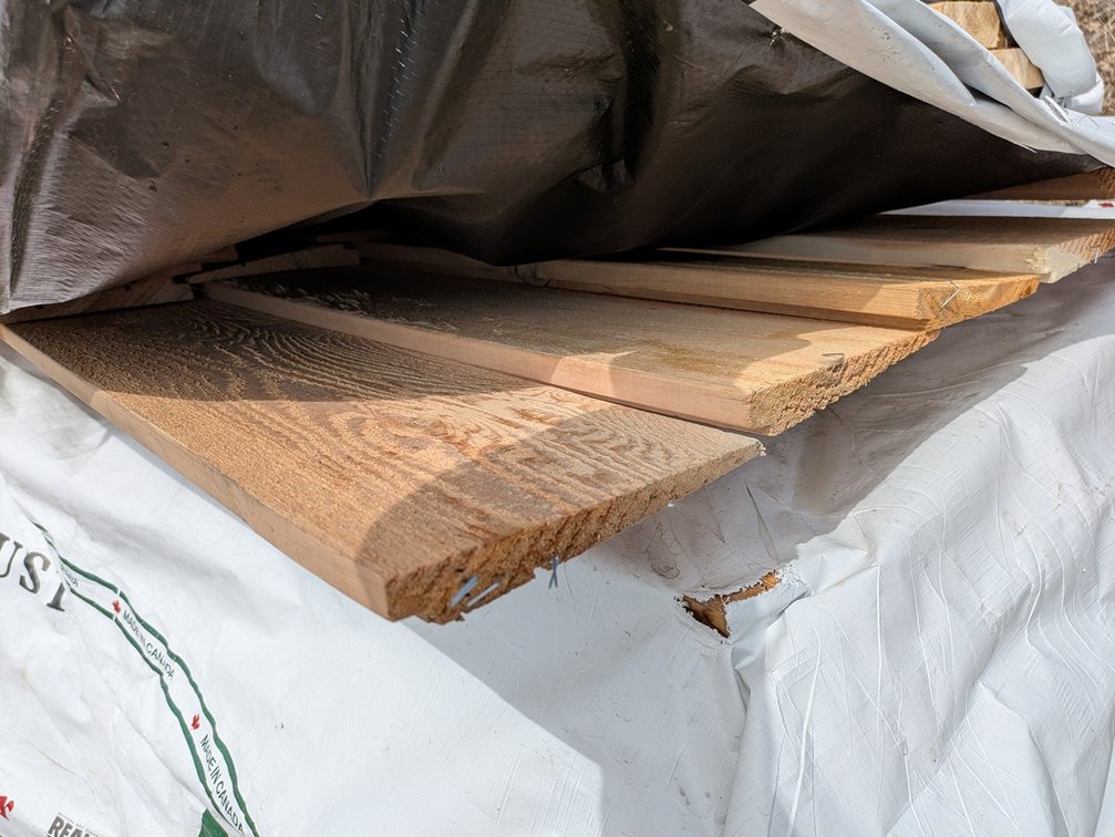 Western Red Cedar 1"x8" Utility Thick Butt Bevel KD R/L, 10' and 12' Lenths, 164 Linear Feet, 90 Sq. Ft.