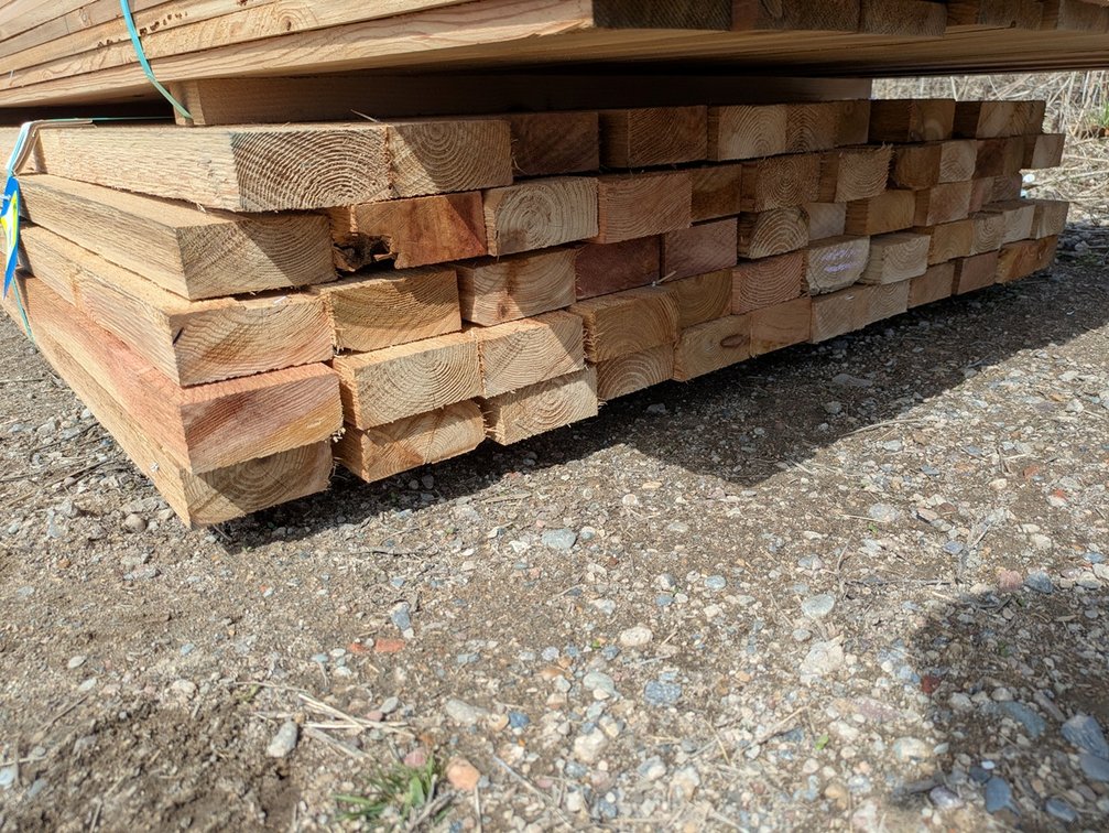 Western Red Cedar 2"x4" Utility Rgh Head Gm R/L, 14' to 20' Lengths, 1144 Linear Feet