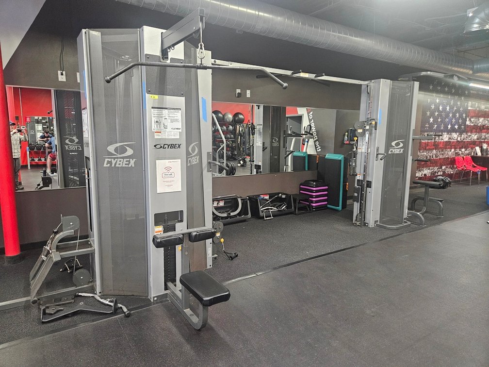 Cybex Modular Cable Crossover, Models: 5601-90/5611-90, SN: BOI-040560190-6441, Bars and Attachments Not Included, (Low Row, Modular Lat Pulldown, Modular Triceps Pushdown, Cable Crossover, Assisted Chin Up), Overall Dimensions: 24'x8'x90"