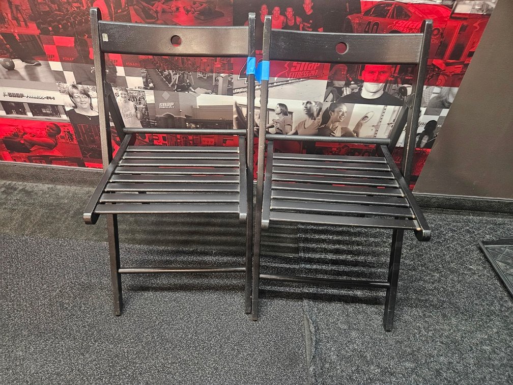 2 Ikea Treje Wood Folding Chairs