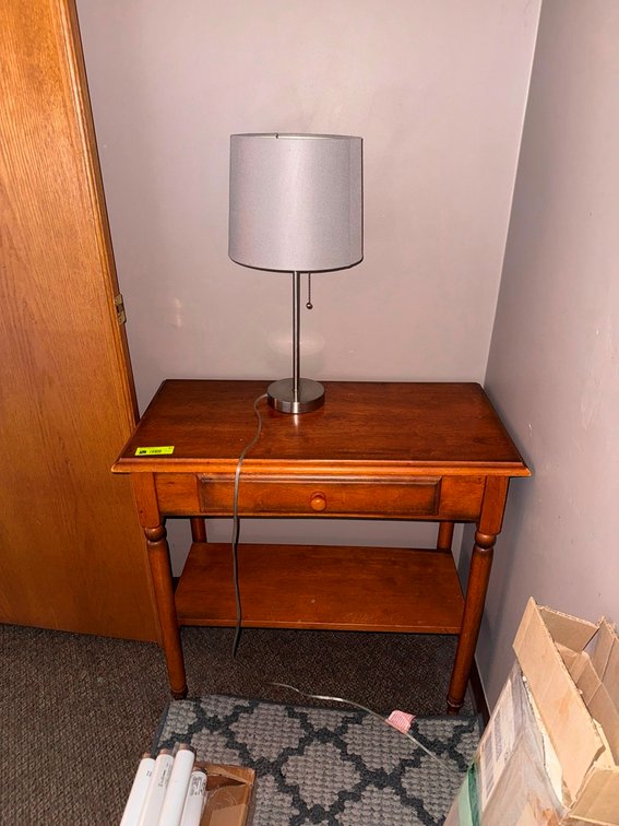 Wood Accent Table, Table Lamps