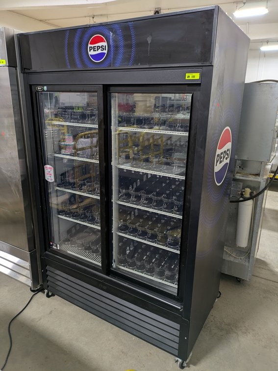 QBD Beverage Display Cooler on Wheels, Model: CD-45-HC, 52"x29"x81"