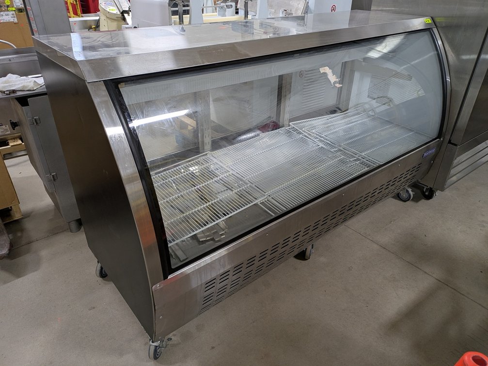 Norpole Display Cooler on Wheels, Model: NPDC-82B, 82"x33"x48"