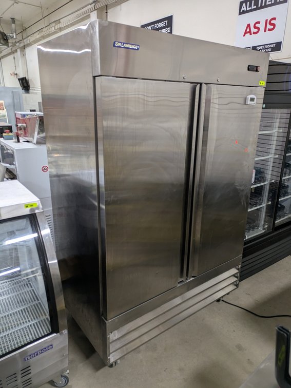 Sir Lawrance SS 2-Door Freezer on Wheels, Model: SLFRZ-2D, 54"x32 1/2"x82"