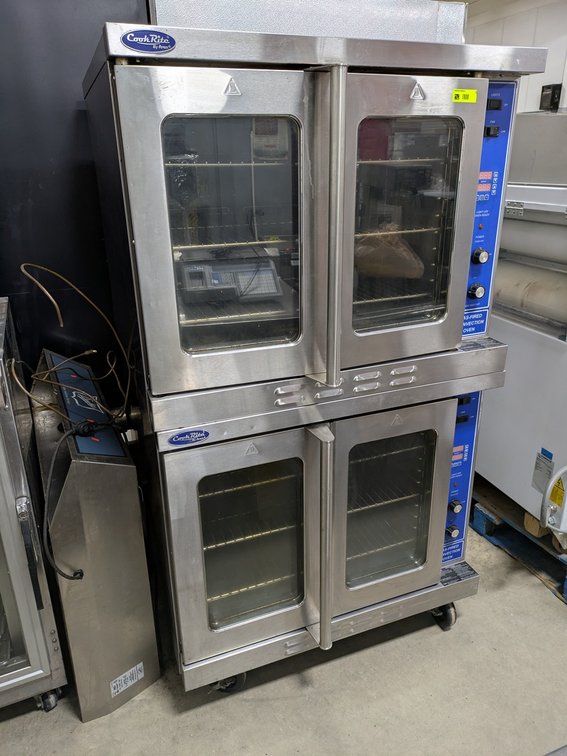 Cook-Rite Double Stack Gas Fired Convection Oven on Wheels, Model: ATCO-513B, 38"x38"x68"