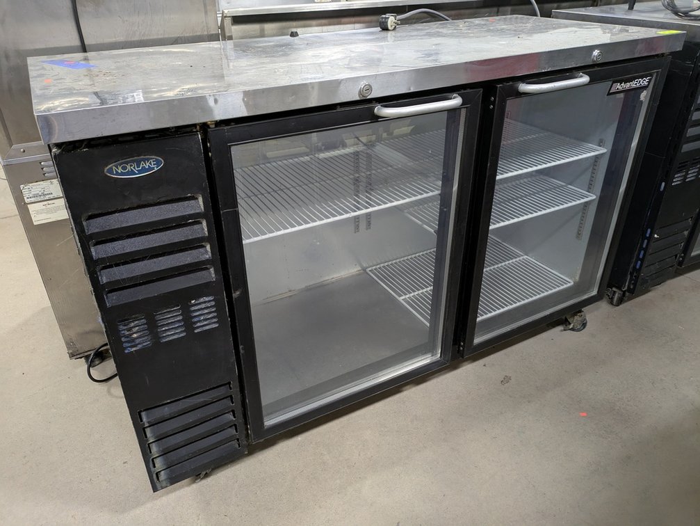 Norlake Advantage 2-Door Refrigerator on Wheels, Model: BB60NG, 60"x25"x40"