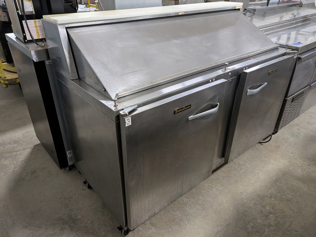 Traulsen SS Refrigerated Prep Table on Wheels, Model: UPT6024-LR, 60"x30"x44"