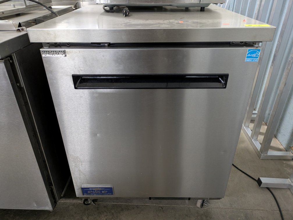 Arctic Air SS 1-Door Refrigerator on Wheels, Model: AUC27RZ, 28"x30"x36"