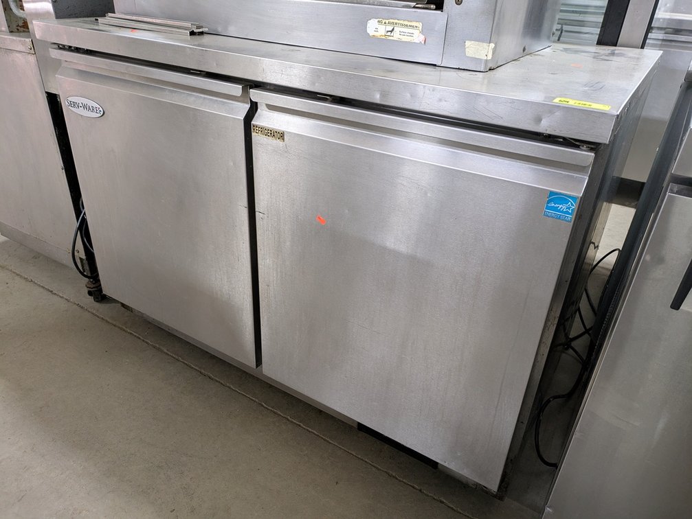 Serv-Ware SS 2-Door Refrigerator on Wheels, Model: UCR-48-HC, 48"x30"x36"