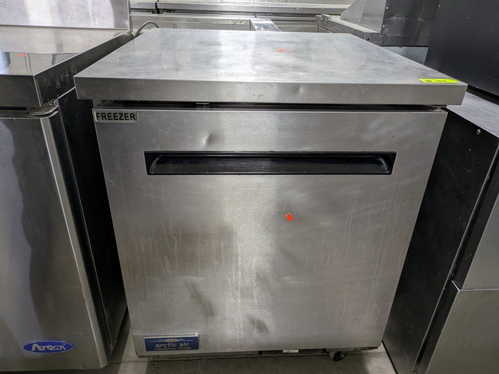 Arctic Air SS 1-Door Refrigerator on Wheels, Model: AUC27RZ, 28"x30"x36"