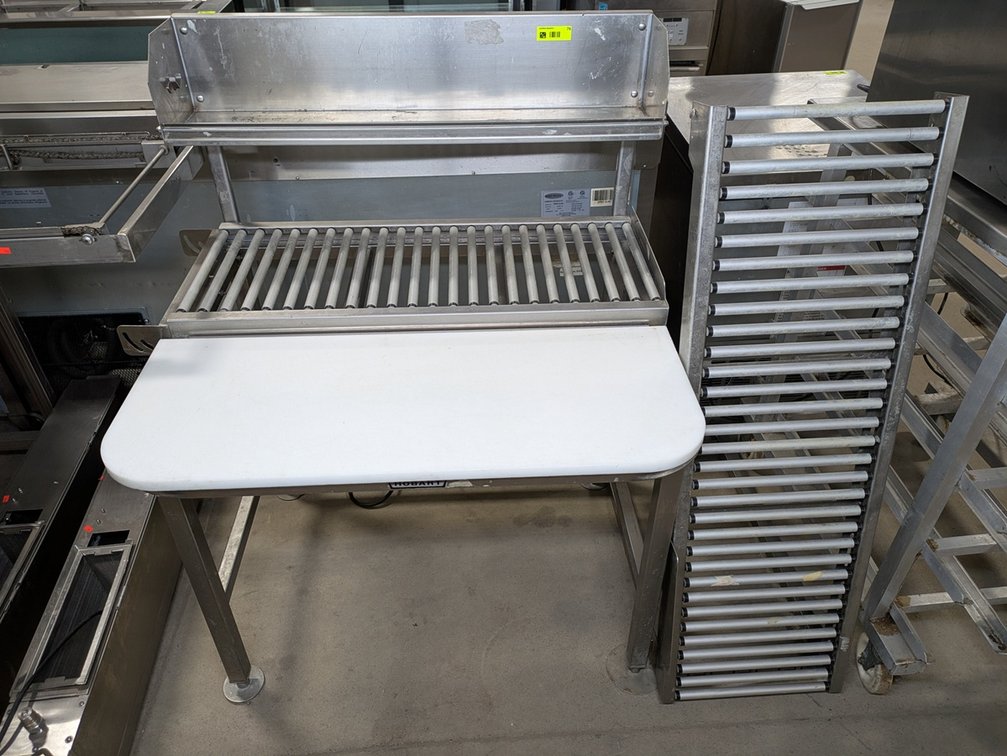 Hobart SS Conveyor Prep Table, 36"W, 13" Rollers