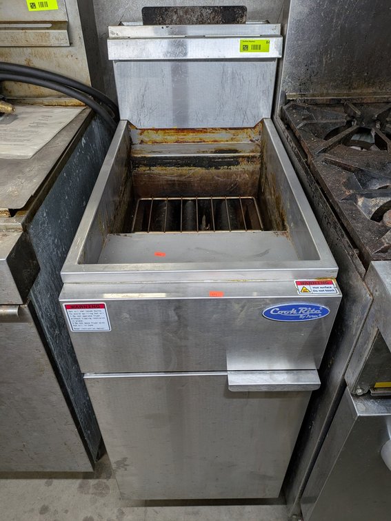 Cook-Rite 15" Natural Gas Deep Fryer on Wheels, Model:ATFS-40