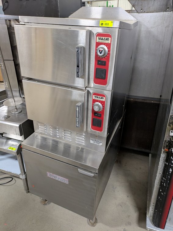 Vulcan 2-Door Gas Steamer, Model: VSX24G, 24"x35 1/2"x62"