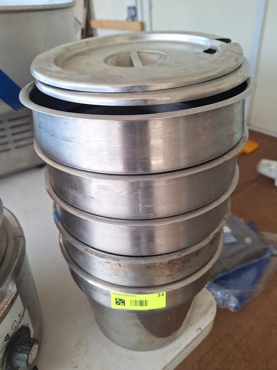 5 SS Soup Warmer Inserts & 3 Lids