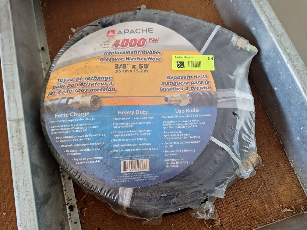 New Apache 3/8"x50 Pressure Washer Hose