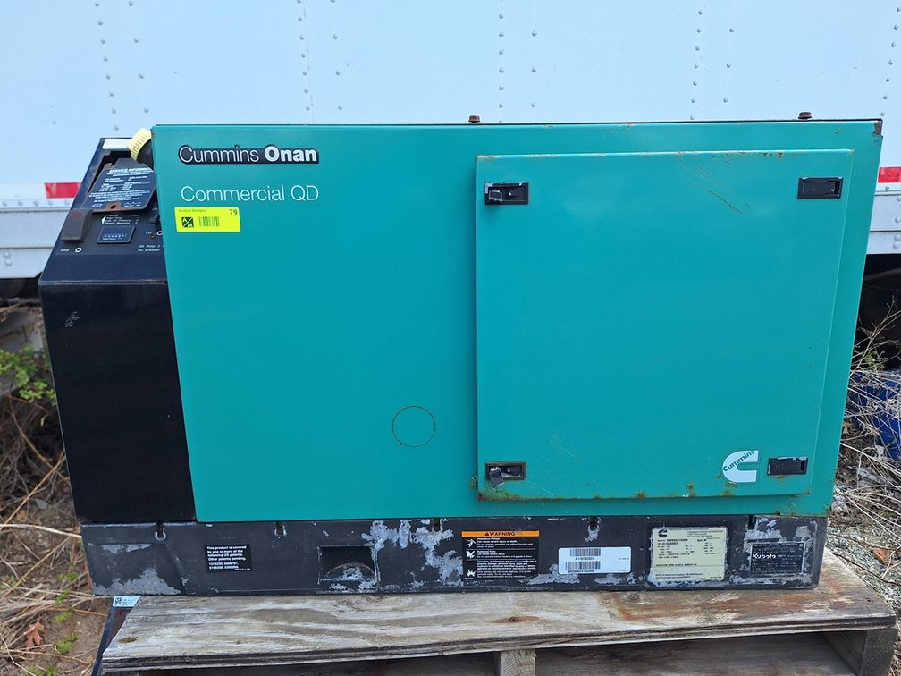 Cummins Onan Commercial QD 8000W Diesel Generator, Model: 8HDKAU41934M, SN: A110182024, 1755 Hours