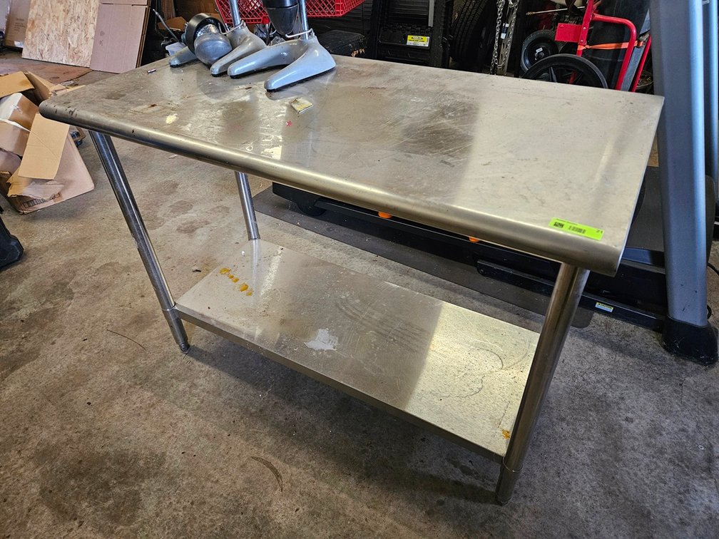 SS Table with Undershelf, 48"x24"x36"