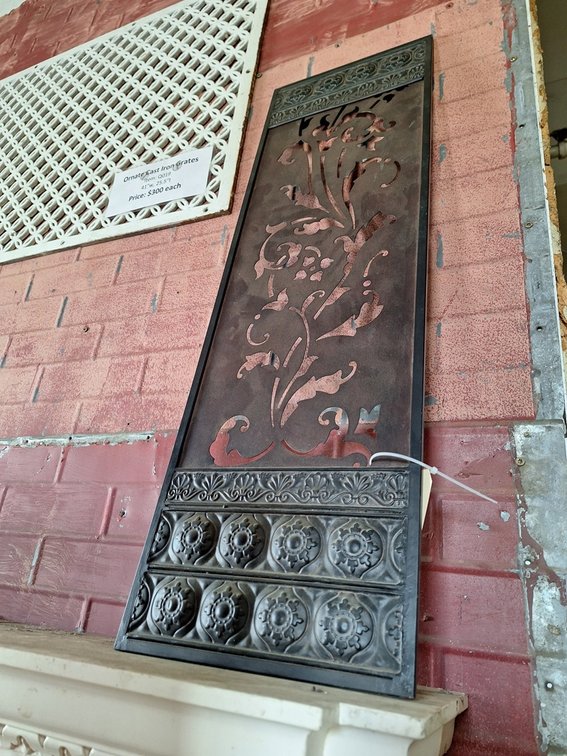 2 Decorative Metal Pieces, 11"x35"