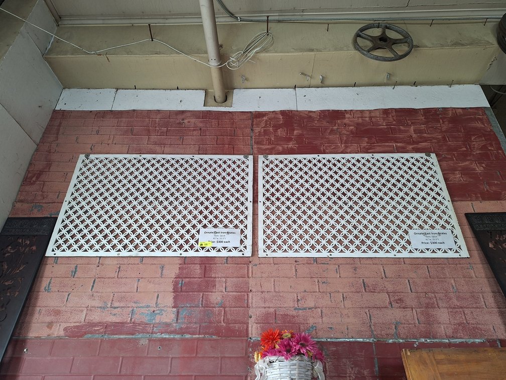 2 Ornate Cast Iron Radiator Covers, 42"x27"