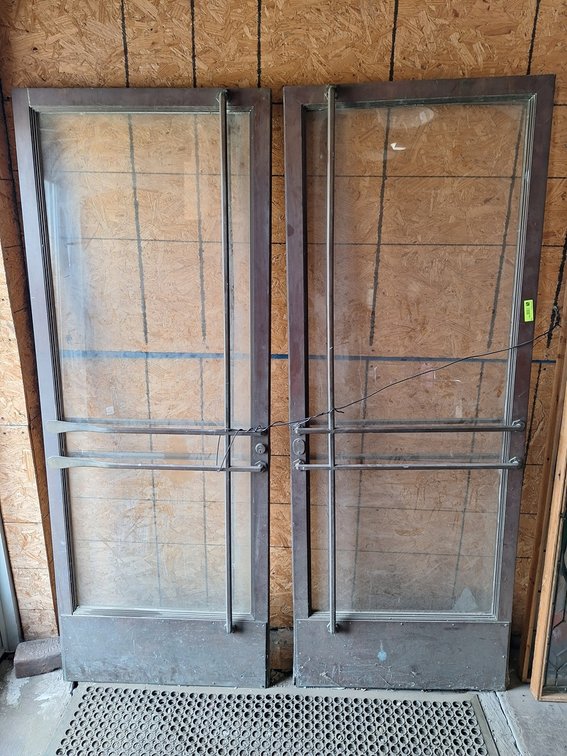 Pair of Metal/Glass Entry Doors, 31"x84"