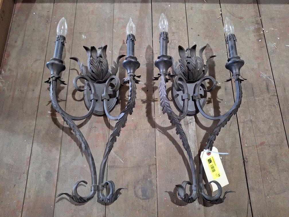 Pair of Wall Sconce Lights, 10"x21"