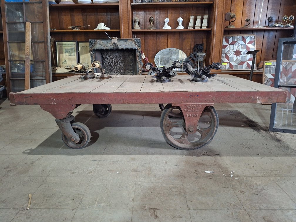 Wood/Metal Nutting Cart, 60"x36"