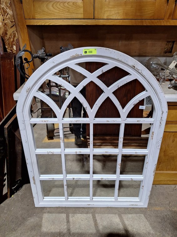 Decorative Wood Framed Mirror, 35"x45.5"