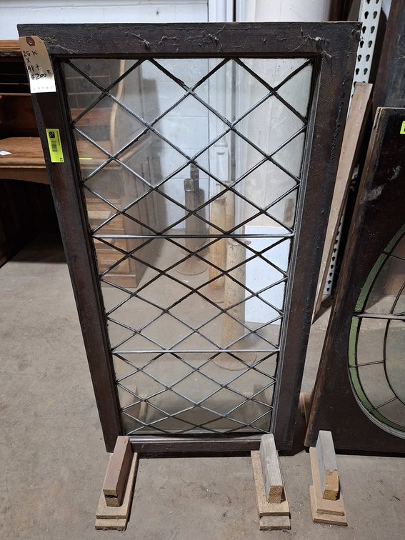 Decorative Stained/Leaded Glass Window Sash, 36"x48"