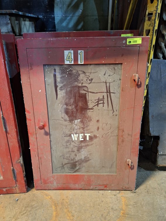 Metal/Glass Fire Extinguisher Wall Insert, 25"x6.5"x35"