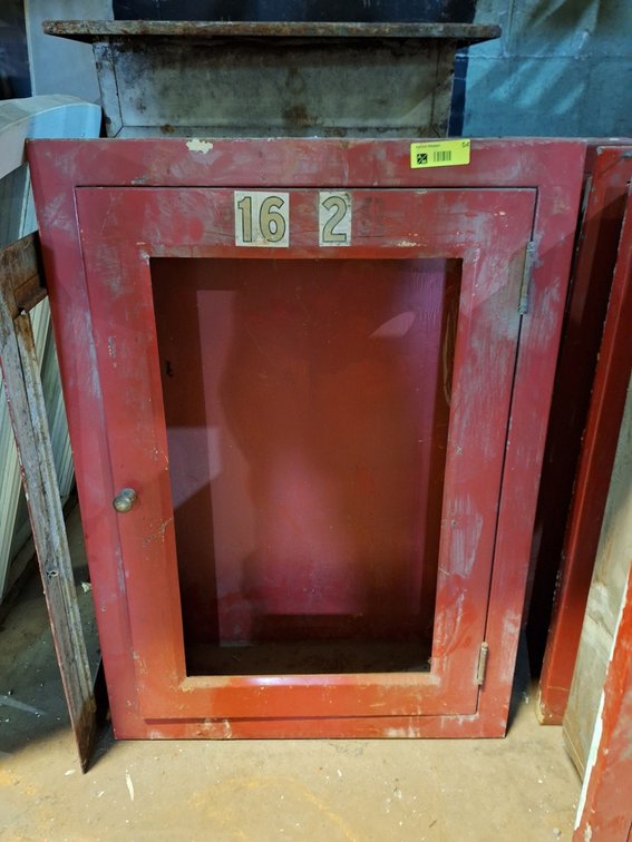Metal/Glass Fire Extinguisher Wall Insert, 25"x6.5"x35"