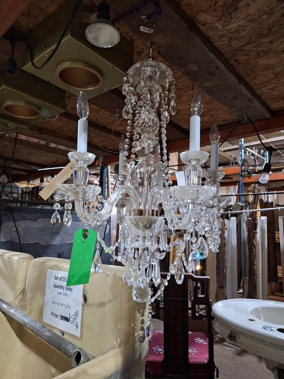 Crystal Chandelier, 21"x36"