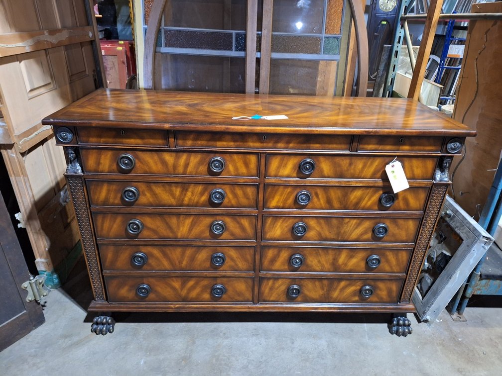 Mahogany Sideboard 10 Drawer, 62"x22"x41"