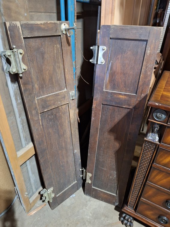 Pair of Wood Closet Doors, 13"x52"