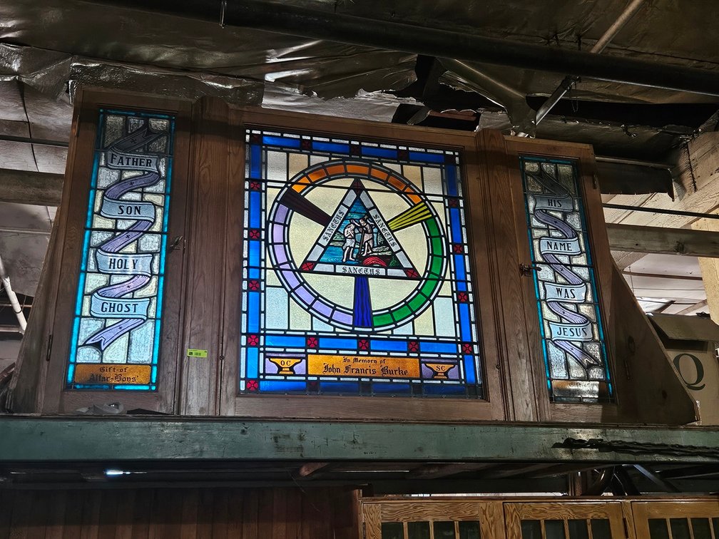 3 Panel Stained Glass, Total 88"x51"